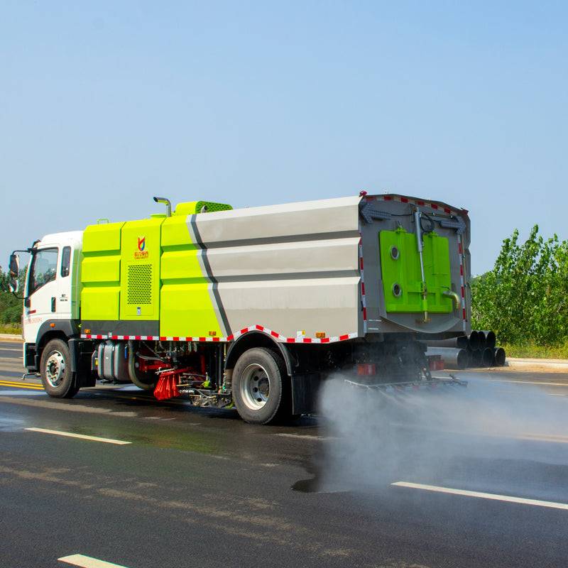 Howo 4x2 Wash Sweep car 7 cubic bins 9 cubic water tanks