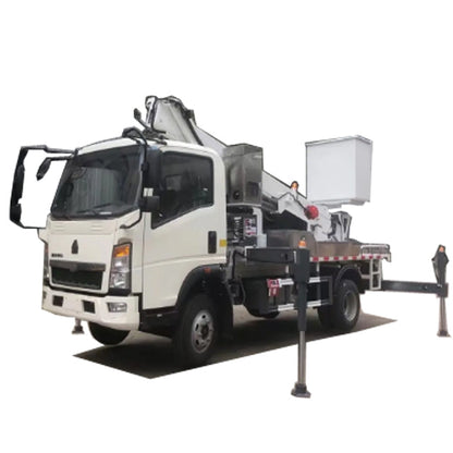 Howo 12-18 meters 4 x2 telescopic boom high-altitude working platform truck