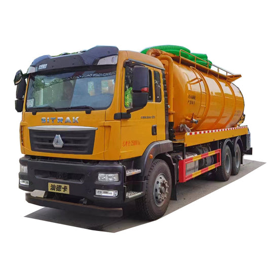 Howo 6x4 sludge transport truck 6 square water tank 15 square waste tank