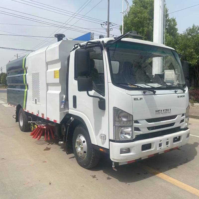 Isuzu 4x2 Road Wash Sweep Sweeper 5 cubic Dumpster 5 cubic tank