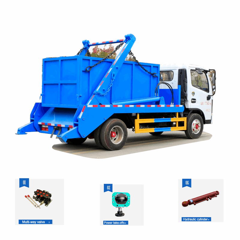 DONGFENG 4*2  small Swing arm garbage truck