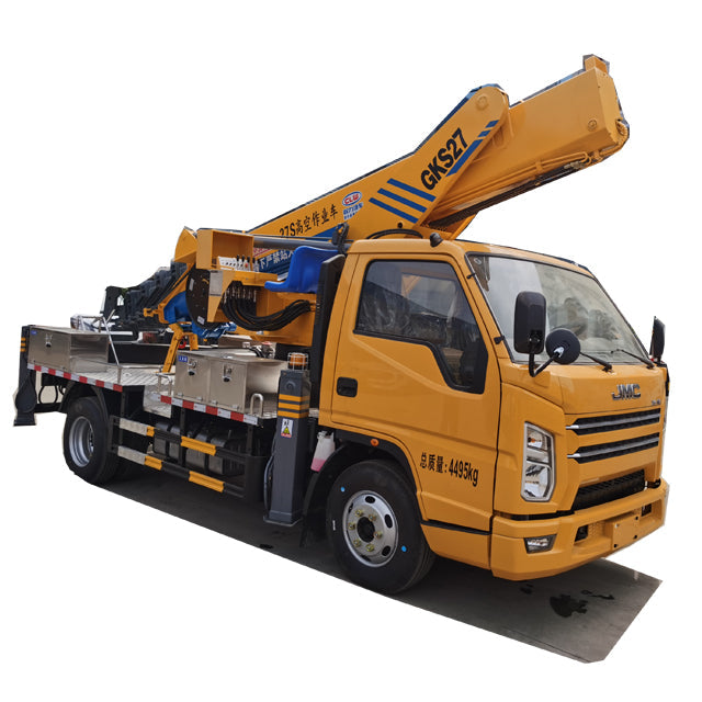 27meters  JiangLing 4 x2 telescopic boom aerial working vehicle