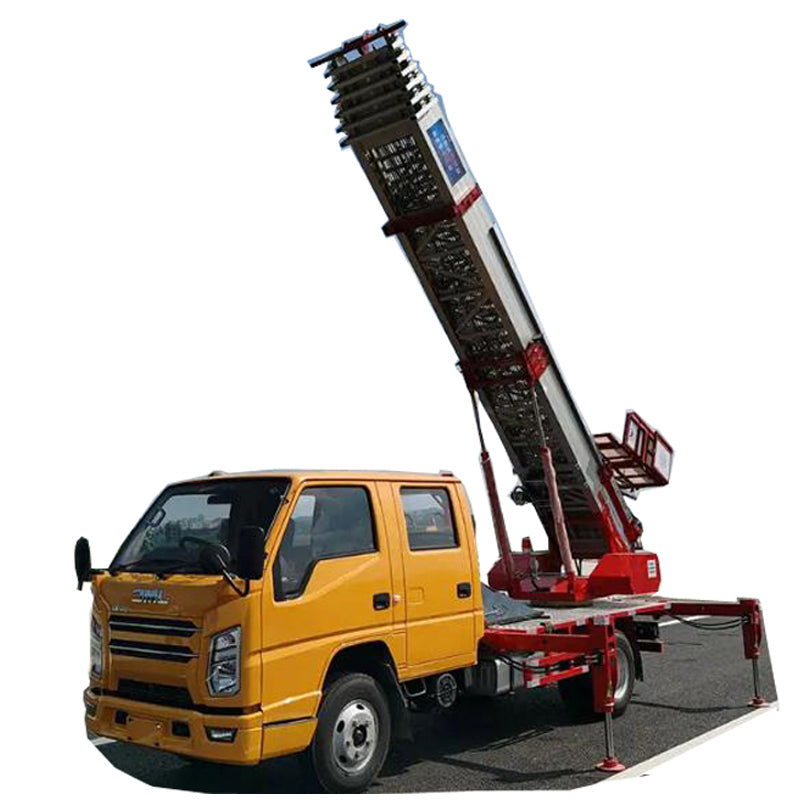 32 meters JiangLing 4 x2  aerial ladder moving operation truck