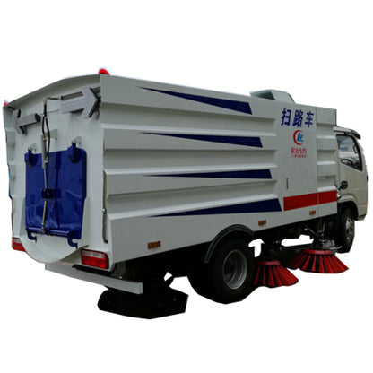 Dongfeng 4x2 sweeper sells diesel-powered street sweepers 4 cubic Dumpster 2 cubic water tank