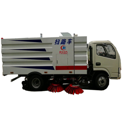 Dongfeng 4x2 sweeper sells diesel-powered street sweepers 4 cubic Dumpster 2 cubic water tank