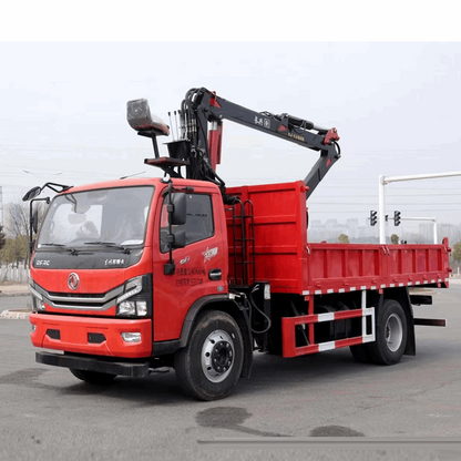 Dongfeng 4x2 truck-mounted crane with gripper