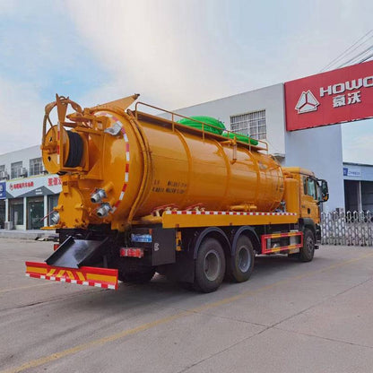 Howo 6x4 sludge transport truck 6 square water tank 15 square waste tank