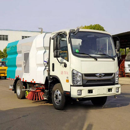 Fukuda 4X2 road cleaning car 3 square water tank 3 square garbage bin