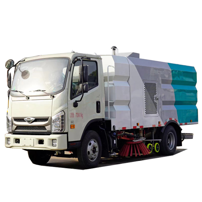 Fukuda 4X2 road cleaning car 3 square water tank 3 square garbage bin